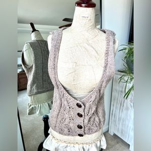 HANDMADE Knit Sweater Vest - Deep V